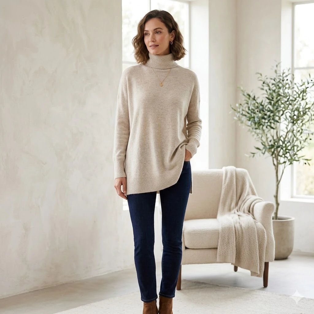 Cashmere Touch Longline Sweater